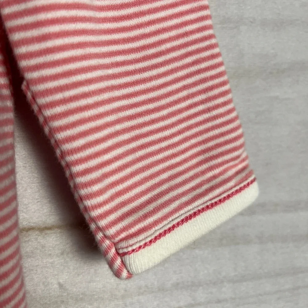 Ralph Lauren Baby Girls Pink White‎ Striped Sleep Sack Gown 3M
